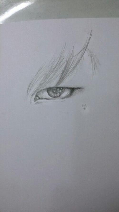 Когда я рисую портреты я всегда начинаю с глаза, поэтому и сегодня решила начать с него. 06