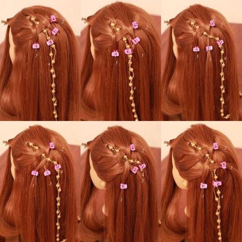 Плетение и прическа с бусами. 02 Плетение и прическа с бусами. 02